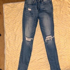 Flying Monkey Distressed High Rise Skinny Jeans